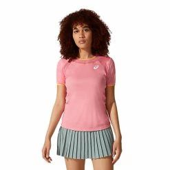 Asics Women's Match Short Sleeve - Peach Petal 8 Asics Women's Match Short Sleeve - Peach Petal -Court Legends Store 4 70383