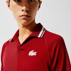 Lacoste Men's Sport Seamless Polo - Red/White -Court Legends Store 4 73475
