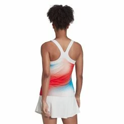 Adidas Women's Melbourne Tank - Vivid Red/Sky Rush -Court Legends Store 4 74909