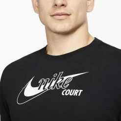 Nike Men's Swoosh Tennis Tee - Black -Court Legends Store 4 75159