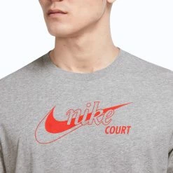 Nike Men's Swoosh Tennis Tee - Dark Heather Grey -Court Legends Store 4 75202