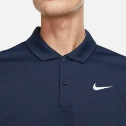 Nike Men's DriFit Solid Polo - Obsidian/White -Court Legends Store 4 75805