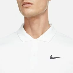 Nike Men's DriFit Solid Polo - White/Black -Court Legends Store 4 76727