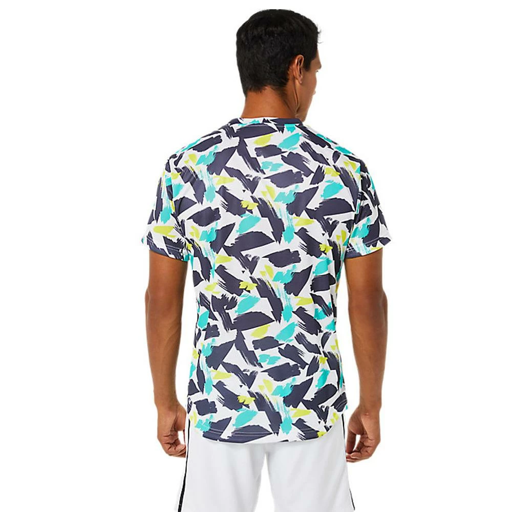 Asics Men's Match Graphic Short Sleeve - Multi/White 4 Asics Men's Match Graphic Short Sleeve - Multi/White - Image 4