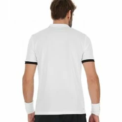 Lotto Men's Top IV Polo - Bright White/All Black -Court Legends Store 4 77705