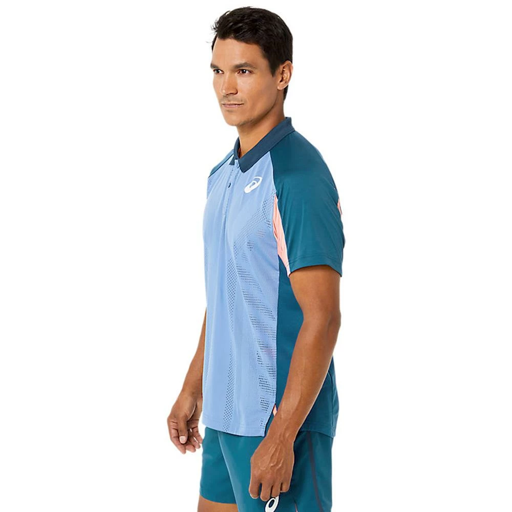 Asics Men's Match Actibreeze Polo - Light Indigo 4 Asics Men's Match Actibreeze Polo - Light Indigo - Image 4