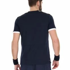 Lotto Men's Top IV Tee - Navy Blue/Bright White -Court Legends Store 4 77971