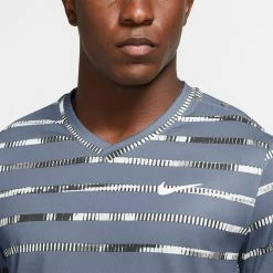 Nike Men's Victory Print Crew - Ashen Slate -Court Legends Store 4 78926