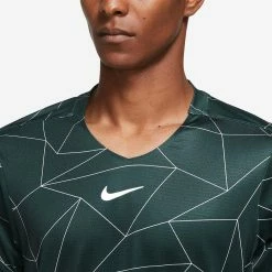 Nike Men's Advantage Print Shirt - Pro Green/White -Court Legends Store 4 79985