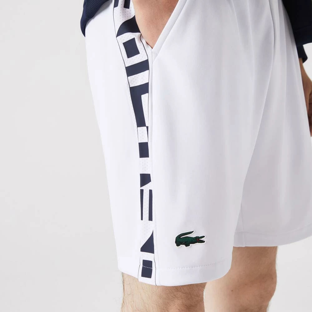Lacoste Men's Contrast Print Shorts - White 4 Lacoste Men's Contrast Print Shorts - White - Image 4