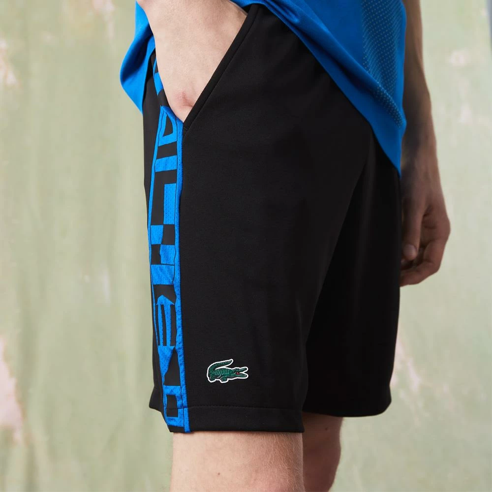 Lacoste Men's Contrast Print Shorts - Black/Blue 4 Lacoste Men's Contrast Print Shorts - Black/Blue - Image 4