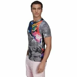 Adidas Men's US Printed FreeLift Tee - White/Multi -Court Legends Store 4 81337