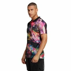 Adidas Men's Melbourne Freelift Polo - Multicolour / Black 10 Adidas Men's Melbourne Freelift Polo - Multicolour / Black -Court Legends Store 4 82019