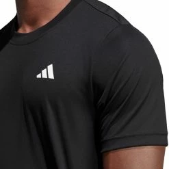 Adidas Men's Club 3 Stripe Tee - Black -Court Legends Store 4 82212