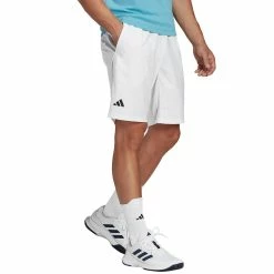 Adidas Men's Club 3 Stripe 7" Short - White -Court Legends Store 4 82228