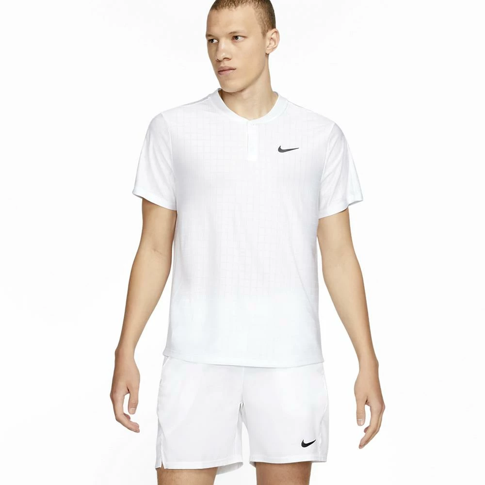 Nike Men's Advantage Henley Polo - White 5 Nike Men's Advantage Henley Polo - White - Image 5