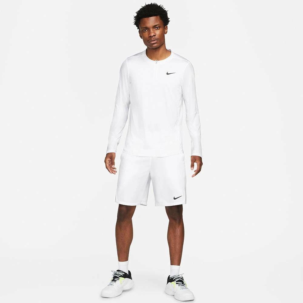 Nike Men's Advantage 1/2 Zip Longsleeve - White 5 Nike Men's Advantage 1/2 Zip Longsleeve - White - Image 5