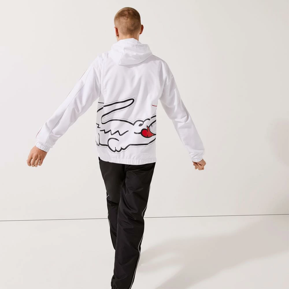 Lacoste Men's Sport Crocodile Tracksuit - White/Black 5 Lacoste Men's Sport Crocodile Tracksuit - White/Black - Image 5