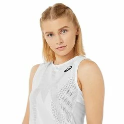 Asics Women's Match Actibreeze Tank - White -Court Legends Store 5 77810