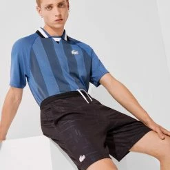 Lacoste Men's Sport Jacquard Short - Black/White -Court Legends Store 5 78423