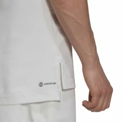 Adidas London Woven Tee - White/Impact Yellow -Court Legends Store 5 78676