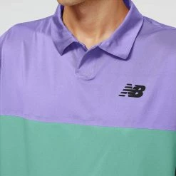 New Balance Men's Tournament Polo - Vibrant Violet/Multi -Court Legends Store 5 78978