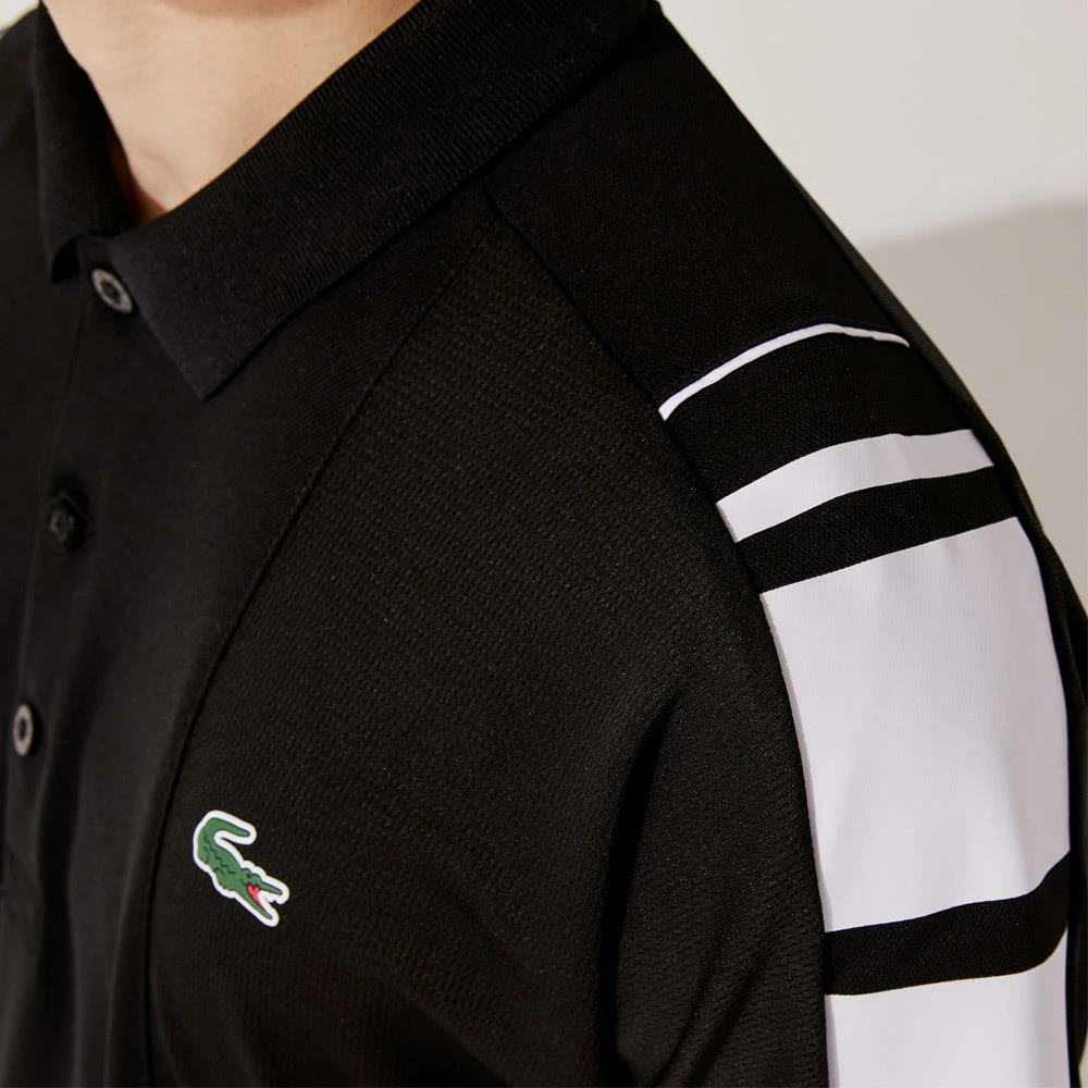 Lacoste Men's Sport Pique Polo - Black 5 Lacoste Men's Sport Pique Polo - Black - Image 5