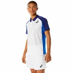 Asics Men's Match Actibreeze Polo - Brilliant White/Dive Blue 10 Asics Men's Match Actibreeze Polo - Brilliant White/Dive Blue -Court Legends Store 5 80899