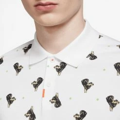Nike Men's DriFit Printed Polo - White 7 Nike Men's DriFit Printed Polo - White -Court Legends Store 5 81226