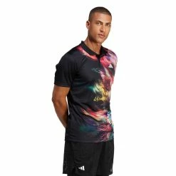 Adidas Men's Melbourne Freelift Polo - Multicolour / Black 11 Adidas Men's Melbourne Freelift Polo - Multicolour / Black -Court Legends Store 5 82019
