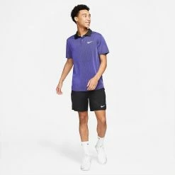 Nike Men's Slam Advantage Polo - Dark Purple Dust -Court Legends Store 6 70887
