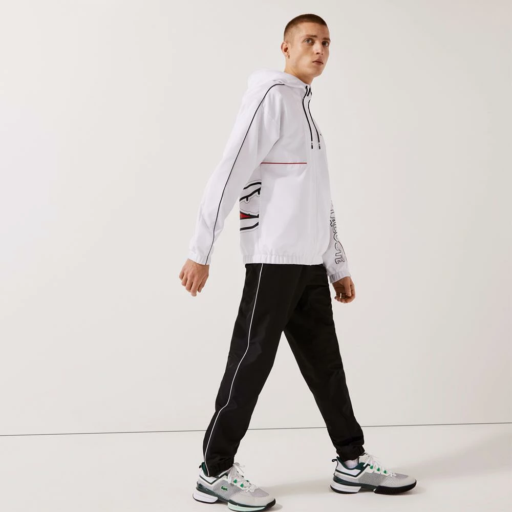 Lacoste Men's Sport Crocodile Tracksuit - White/Black 6 Lacoste Men's Sport Crocodile Tracksuit - White/Black - Image 6