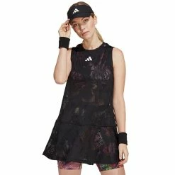Adidas Women's Melbourne Dress - Black/Multicoloured -Court Legends Store 7 82444