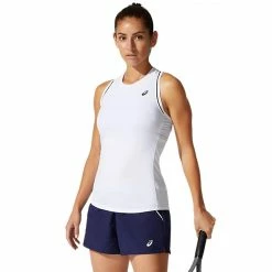 Asics Women's Court Piping Tank - White -Court Legends Store f72844