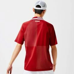 Lacoste Men's Sport Seamless Polo - Red/White -Court Legends Store f73475