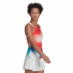Adidas Women's Melbourne Tank - Vivid Red/Sky Rush -Court Legends Store f74909