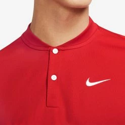 Nike Men's Blade Henley Polo - University Red/White 5 Nike Men's Blade Henley Polo - University Red/White -Court Legends Store f75800
