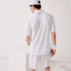 Lacoste Men's Sport Seamless Jacquard Polo - White 7 Lacoste Men's Sport Seamless Jacquard Polo - White -Court Legends Store f76447