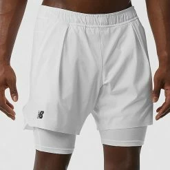 New Balance Men's Tournament 7" Short - White -Court Legends Store f76554