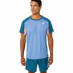 Asics Men's Match Actibreeze Short Sleeve - Light Indigo -Court Legends Store f77335
