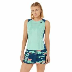 Asics Women's Match Actibreeze Tank - Oasis Green -Court Legends Store f77816