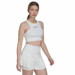 Adidas Women's London Crop Top - Parley - White -Court Legends Store f78100