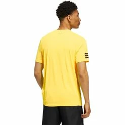 Adidas Men's Club 3-Stripes Tee - Beam Yellow -Court Legends Store f78416