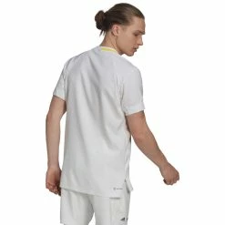 Adidas London Woven Tee - White/Impact Yellow -Court Legends Store f78676