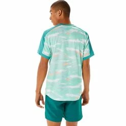 Asics Men's Match Graphic Short Sleeve - Misty Pine -Court Legends Store f79807