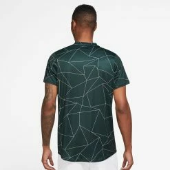 Nike Men's Advantage Print Shirt - Pro Green/White -Court Legends Store f79985