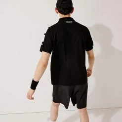 Lacoste Men's Sport Pique Polo - Black 7 Lacoste Men's Sport Pique Polo - Black -Court Legends Store f80014