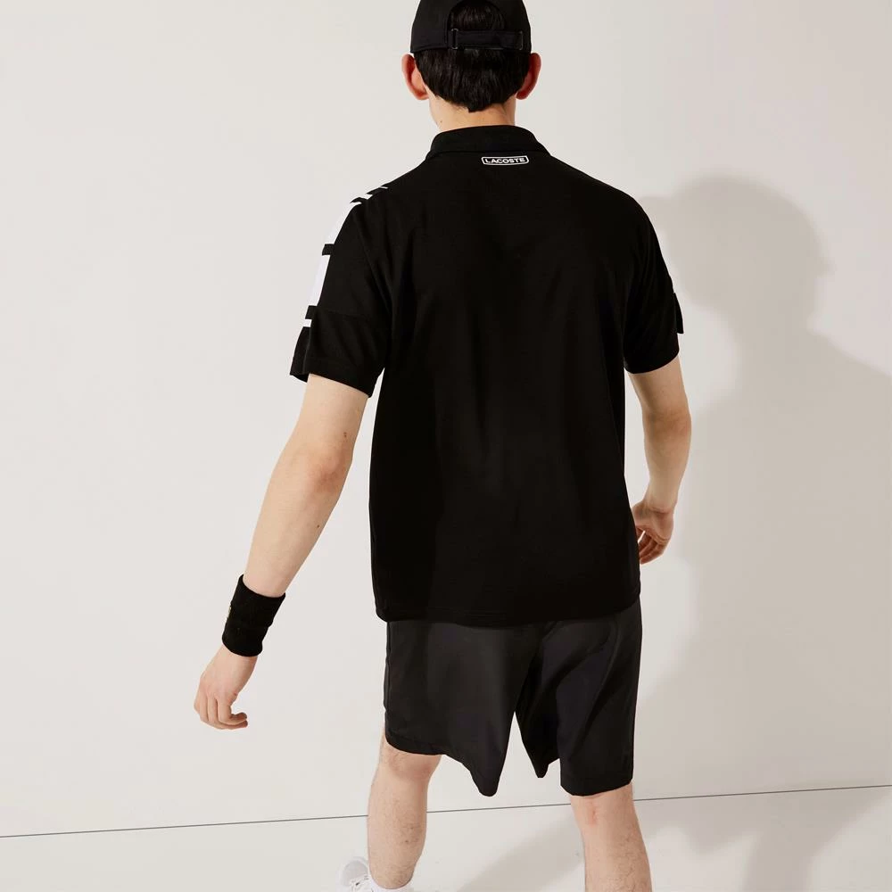 Lacoste Men's Sport Pique Polo - Black 3 Lacoste Men's Sport Pique Polo - Black - Image 3