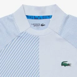 Lacoste Men's Sport Seamless Polo - Blue/White -Court Legends Store f80018