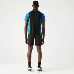 Lacoste Men's Sport Thermo Pique Polo - Black/Blue 6 Lacoste Men's Sport Thermo Pique Polo - Black/Blue -Court Legends Store f80027